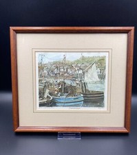 Scarborough Harbor Yorkshire Print 23/850 Framed And Mounted Limited Edition