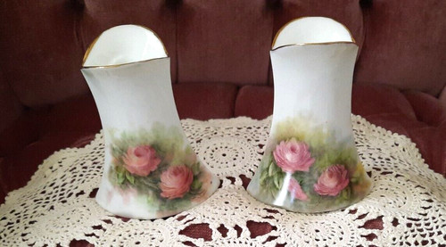 Porcelain candlesticks floral - porcelain,