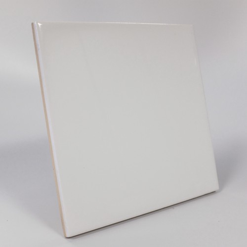 British ceramic white tile - british,
