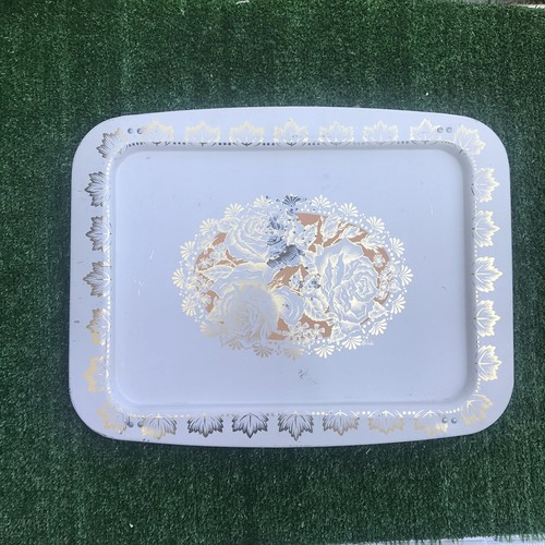Metal tray white gold - metal,