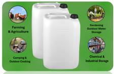 25L x 2 Water Container, Plastic, Tamper Proof Screw Cap, Large Water Jerry Can