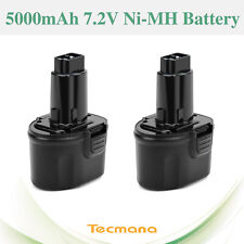 2X 5Ah 7.2V Ni-MH Battery For Dewalt DE9085 DE9057 DW9057 DW920K2 DW925K DW925K2