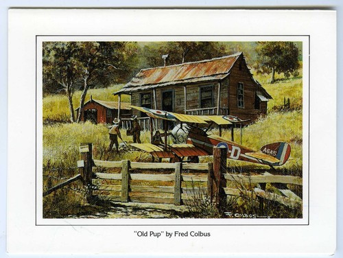 Aviation art card old - art,