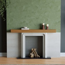 SOLID OAK BEAM Fireplace Mantel Shelf 3.5 4 4.5 5ft Long Fire Top Stand Decor UK