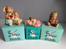 3x Pendelfin Figurines Boxed – Dandy, Peeps & Tippit Hand Painted in Burnley UK