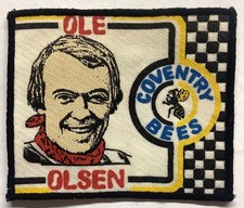 Ole Olsen Coventry Bees Vintage Sew On Patch Speedway Cloth Badge