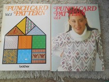 BROTHER Punch Card Pattern Books 4 & 5 Knitting Machine patterns Hardback books