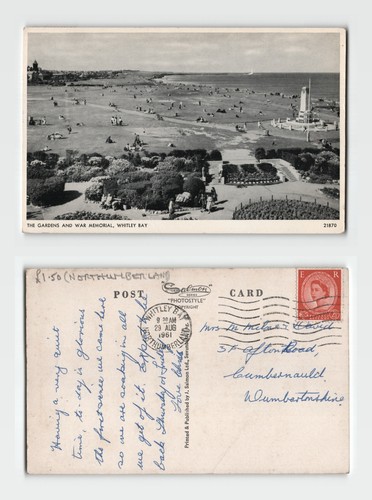 Postcard the gardens and - postcard, war