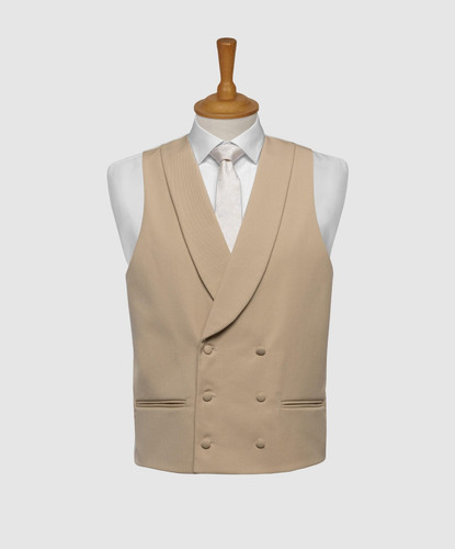 Beige buff double breasted - buff,