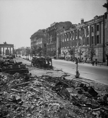 Bomb damaged buildings - bomb-damaged, and