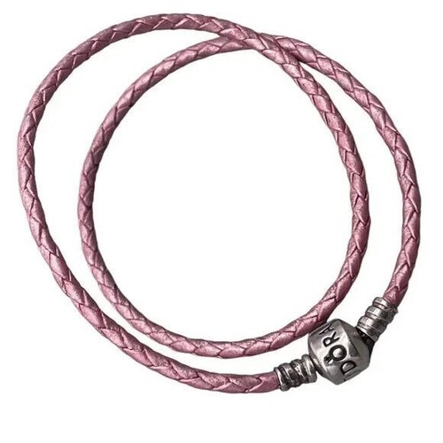 Pandora pink leather double - pink,