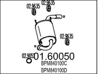 Mts 60050 muffler exhaust - muffler,