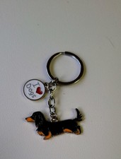 Dachshund keyring, sausage dog