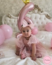 Baby Pink Party Dress 1st