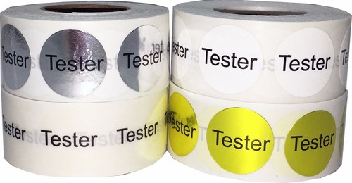 Circle tester stickers - circle, "tester"
