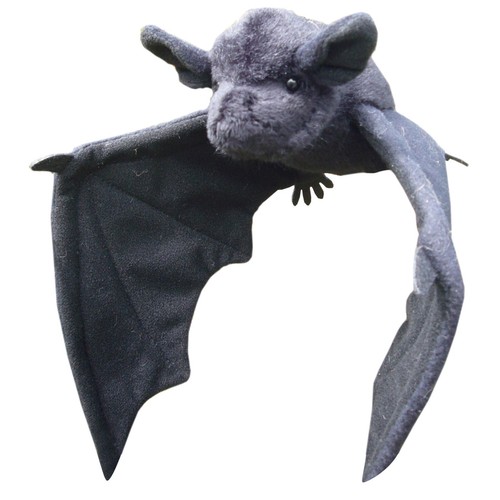 44cm black bat teddy - black,