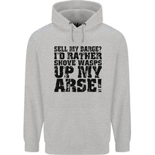 Sell My Barge? Long Narrow Boat Speedboat Mens 80% Cotton Hoodie