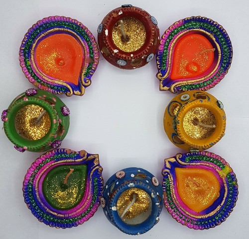 Clay diya deco diva diwali - clay,