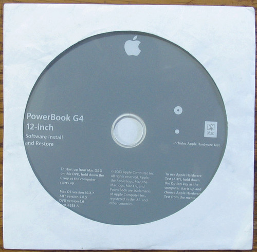 Apple powerbook inch dvd - g4, 12-inch