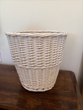 Vintage white round wicker - vintage,