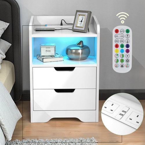 Led rgb bedside table cabinets - led-rgb,