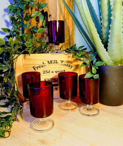 Vintage luminarc france ruby - vintage,