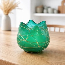 Green Loetz 5” Art Glass