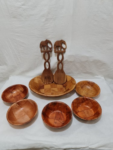 Piece wooden woven salad - piece,