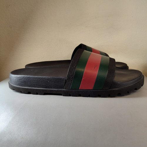 Gucci men web slide sandals - gucci,