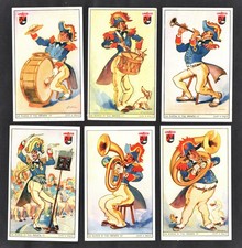 The Military Band Lavazza Cards Set 1950s Instruments Brass Music Horn Drum Pipe