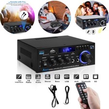 600W bluetooth Stereo Amplifier Amp HIFI Audio Radio 2CH USB AUX FM Car Home UK