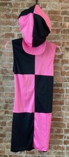 Ladies Pink & Black 60's / 70's ABBA Fancy Dress - Size 12 - Includes Hat