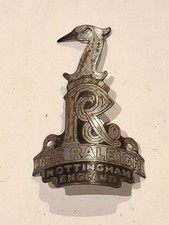 Vintage The Raleigh First Head Tube Badge Cycling Nottingham England Bike Emblem