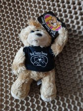 Bad Taste Bear, 8" Plush , With Original Label , Sam wearing Black BTB T Shirt.