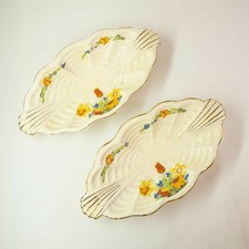 Antique Royal Staffordshire Pottery Honeyglaze Bon Bon Dish Tray - England #6...