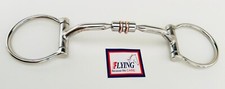 Western D ring Myler Snaffle Horse Bit with Copper Roller