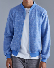 Men's Brushed Bomber Jacket Coat Size Small, Blue. New with tags. RRP £40