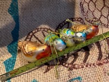 Bird Hanging Christmas Tree Decorations Vintage glass assorted bundle