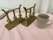PAIR OF VINTAGE BRASS FIRE