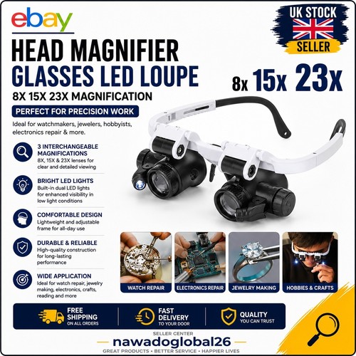 Head magnifier glasses led - magnifier,