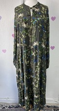 NWT M&S Khaki Floral Print