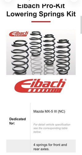Eibach pro kit lowering - pro-kit,