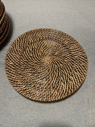 Set woven rattan charger - set,