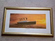 Painting Entitled "Titanic's Last Sunset" by Adrian Rigby
