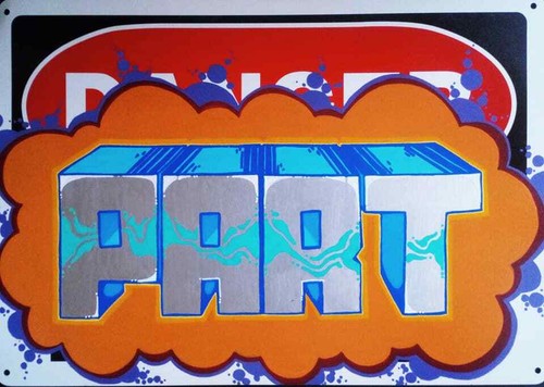 Partone metal sign - partone,