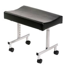 Height adjustable padded leg rest foot stool footstool mobility aid with castors