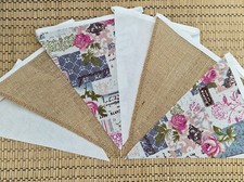 Fabric/Hessian Bunting /Wedding/Birthday/ Vintage Shabby & Chic Handmade