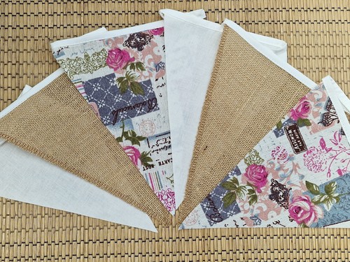 Fabric hessian bunting - fabric/hessian,