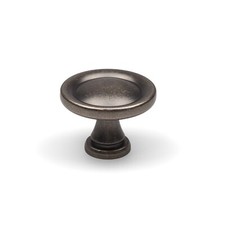 Antique Pewter Cabinet Knob Aged Silver Round Kitchen Cupboard Drawer Door Pull
