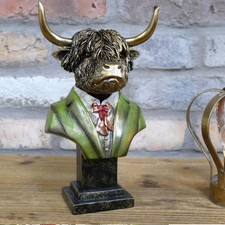 Highland cow bust ornament - bust,